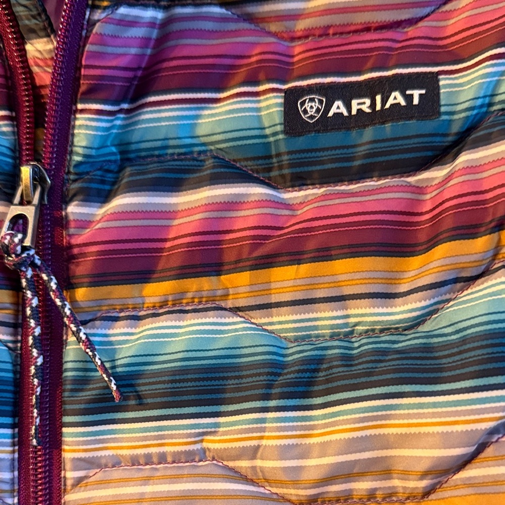 Ariat Colorful Striped Puffer Vest - Picture 3 of 5